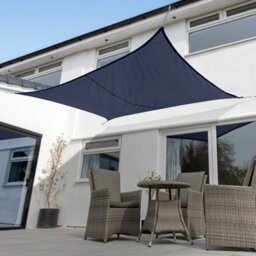Kookaburra 3M X 2M Rectangle Waterproof Blue Garden Patio Sun Shade Sail Canopy 98% Uv Block With Free Rope - thumbnail 2