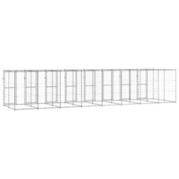 Berkfield Outdoor Dog Kennel Galvanised Steel 19.36 M2 - thumbnail 4