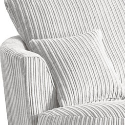 Furnishings For Less UK Luxor Jumbo Cord Silver Fabric Single Seater 360 Degree Swivel Chair Sofa Accessory - thumbnail 3