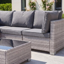 Artemis Home Saviano 8 Seat Modular U-Shaped Rattan Corner Set - Grey - thumbnail 2