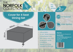 Norfolk Leisure 4 Seater Dining Cover  L195Cm X W195Cm X H80Cm - thumbnail 2