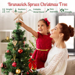 Evre Brunswick Spruce Extra Bushy Artificial Christmas Tree 7 Ft 210Cm 1200 Tips - 4/5/6/7/8 Ft Available - thumbnail 4