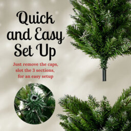 Evre Brunswick Spruce Extra Bushy Artificial Christmas Tree 7 Ft 210Cm 1200 Tips - 4/5/6/7/8 Ft Available - thumbnail 7