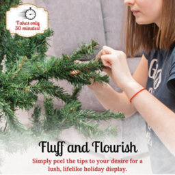 Evre Brunswick Spruce Extra Bushy Artificial Christmas Tree 7 Ft 210Cm 1200 Tips - 4/5/6/7/8 Ft Available - thumbnail 8