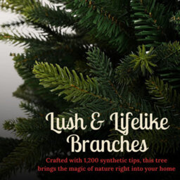 Evre Brunswick Spruce Extra Bushy Artificial Christmas Tree 7 Ft 210Cm 1200 Tips - 4/5/6/7/8 Ft Available - thumbnail 5