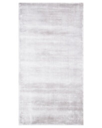 Beliani Hand-Tufted Low Pile Area Rug Light Grey 80 X 150 Cm - Viscose Cotton Blend Modern Rectangular - thumbnail 3