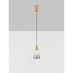 Luminosa Lighting Luminosa Voi Slim Pendant Ceiling Light Smokey, Brass Gold Triac Dimmable Led 8W 182Lm 3000K - thumbnail 3