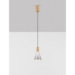 Luminosa Lighting Luminosa Voi Slim Pendant Ceiling Light Smokey, Brass Gold Triac Dimmable Led 8W 182Lm 3000K - thumbnail 4