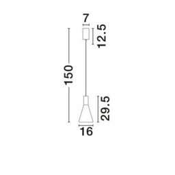 Luminosa Lighting Luminosa Voi Slim Pendant Ceiling Light Smokey, Brass Gold Triac Dimmable Led 8W 182Lm 3000K - thumbnail 5