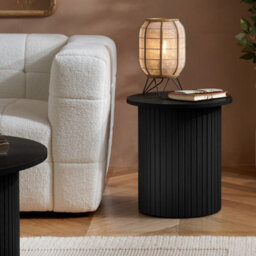 Black Fluted Side Table Axel Birlea - thumbnail 2