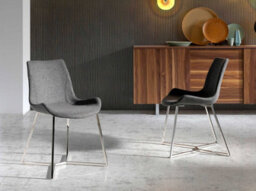 Angel Cerda Stylish Dark Grey Fabric Dining Chair - thumbnail 6