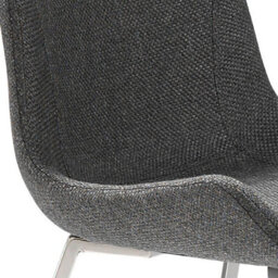 Angel Cerda Stylish Dark Grey Fabric Dining Chair - thumbnail 4