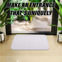 Ameha White Memory Foam Bath Door Mats Bathroom Rug Super Soft Water Absorbent Luxury 40X60 Cm - thumbnail 3