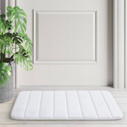 Ameha White Memory Foam Bath Door Mats Bathroom Rug Super Soft Water Absorbent Luxury 40X60 Cm - thumbnail 5