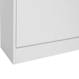 Tectake Shoe Cabinet Calea - 2 Tilt Compartments For 12 Pairs Of Shoes, Open Shelf Space - 60 Cm - White - thumbnail 9