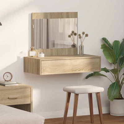 Walplus Dressing Table Brown 83 X 40 X 70 Cm Engineered Wood - image 1