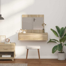 Walplus Dressing Table Brown 83 X 40 X 70 Cm Engineered Wood - thumbnail 4
