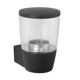 Luminosa Lighting Luminosa Canillo 1 Light Outdoor Wall Light Clear Polycarbonate, Dark Matt Anthracite Paint Ip44, Gu10 - thumbnail 2