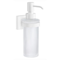 Smedbo Frosted Glass 200Ml Soap Dispenser With Square Wall Mount