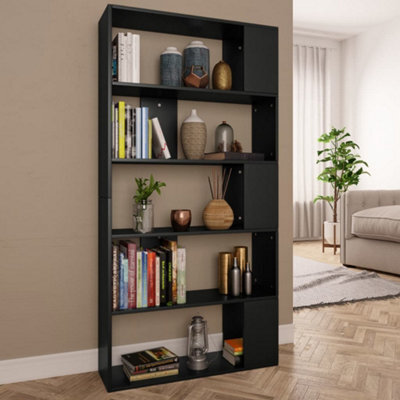 Berkfield Book Cabinet/room Divider Black 80X24X159 Cm Engineered Wood - image 1
