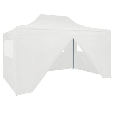 Berkfield Foldable Party Tent With 4 Sidewalls 3X4.5 M White - image 1