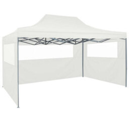 Berkfield Foldable Party Tent With 4 Sidewalls 3X4.5 M White - thumbnail 4