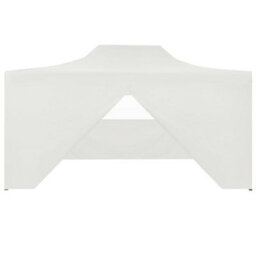 Berkfield Foldable Party Tent With 4 Sidewalls 3X4.5 M White - thumbnail 2