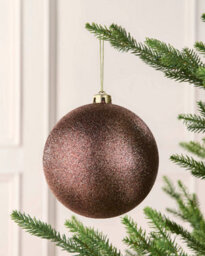 Werchristmas Espresso Extra Large Shatterproof Bauble Glitter 15 Cm - thumbnail 2