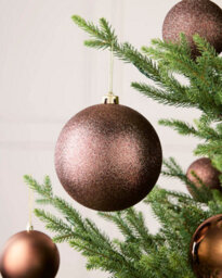 Werchristmas Espresso Extra Large Shatterproof Bauble Glitter 15 Cm - thumbnail 3