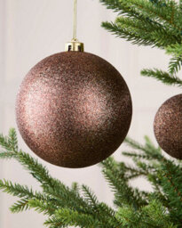 Werchristmas Espresso Extra Large Shatterproof Bauble Glitter 15 Cm - thumbnail 4