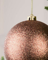 Werchristmas Espresso Extra Large Shatterproof Bauble Glitter 15 Cm - thumbnail 5