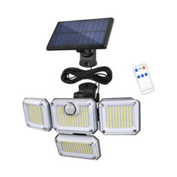 Amorly Solar Lights Outdoor,motion Sensor Outdoor Lights,separated Solar Panel 4 Adjustable Heads,333 Led,3 Modes, Backyard Patio Garden - thumbnail 1