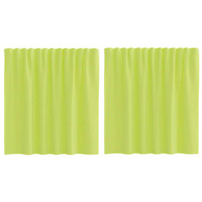Berkfield Durable Voile Curtains With Rod Pockets 2 Pcs Apple Green - image 1