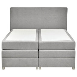 Beliani Divan Bed With Storage Fabric Minister 160 X 200 Cm (Eu King Size) Light Grey - thumbnail 6