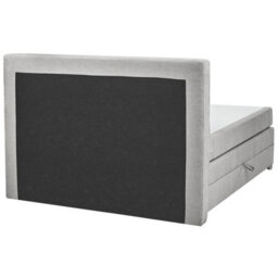 Beliani Divan Bed With Storage Fabric Minister 160 X 200 Cm (Eu King Size) Light Grey - thumbnail 7