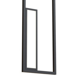 Luminosa Lighting Luminosa Boutique Rectangle Wall Lamp, Dimmable, 21W Led, 3000K, 1130Lm, Black, 3Yrs Warranty - thumbnail 3