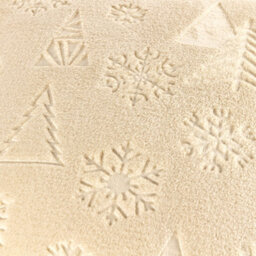 Furn. Festive Time Embossed Fleece Polyester Filled Cushion , 50Cm X 50Cm, Natural - thumbnail 3