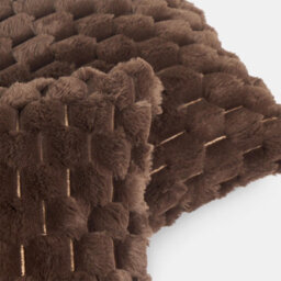 OHS 2 Pack Waffle Faux Fur Cushion Covers - 45 X 45Cm - thumbnail 2
