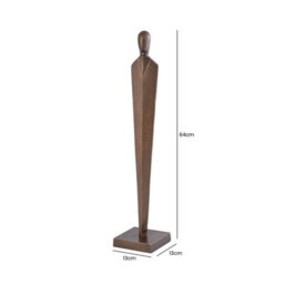Vanity Living 64Cm Bronze Metal Aluminium Sculpture Modern Decorative Art Statue For Living Room, Office & Table Decor - thumbnail 2
