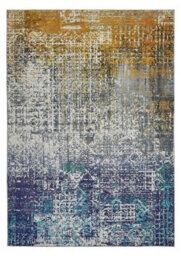 Blue Copper Abstract Polyester Soft Modern Living Room, Bedroom Rug - 200Cm X 290Cm - thumbnail 3