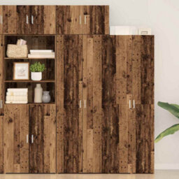 Berkfield Storage Cabinet Old Wood 70X42.5X225 Cm Engineered Wood - thumbnail 1