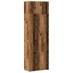 Berkfield Storage Cabinet Old Wood 70X42.5X225 Cm Engineered Wood - thumbnail 2