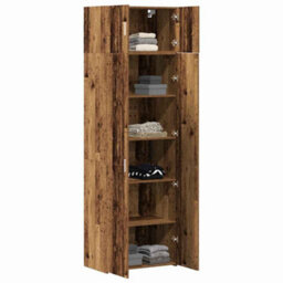 Berkfield Storage Cabinet Old Wood 70X42.5X225 Cm Engineered Wood - thumbnail 3