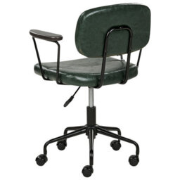 Beliani Desk Chair Algerita Faux Leather Dark Green - thumbnail 6