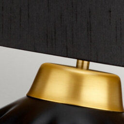 Luminosa Lighting Elstead Bexley 1 Light Table Lamp Black, Brushed Brass - thumbnail 3