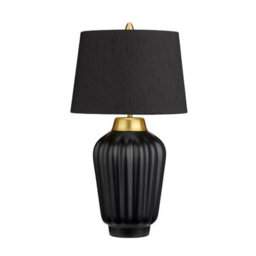 Luminosa Lighting Elstead Bexley 1 Light Table Lamp Black, Brushed Brass