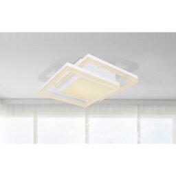 Luminosa Lighting Luminosa Squares Integrated Led Semi Flush Ceiling Light White 2X Led Dimmable 3000-6000K Remote Control Timer Tuya Smart - thumbnail 9
