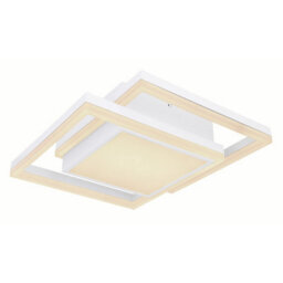 Luminosa Lighting Luminosa Squares Integrated Led Semi Flush Ceiling Light White 2X Led Dimmable 3000-6000K Remote Control Timer Tuya Smart - thumbnail 1