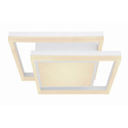 Luminosa Lighting Luminosa Squares Integrated Led Semi Flush Ceiling Light White 2X Led Dimmable 3000-6000K Remote Control Timer Tuya Smart - thumbnail 3