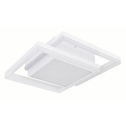 Luminosa Lighting Luminosa Squares Integrated Led Semi Flush Ceiling Light White 2X Led Dimmable 3000-6000K Remote Control Timer Tuya Smart - thumbnail 2